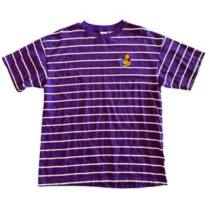 Vintage Disney Store Winnie the Pooh Purple Striped T-Shirt Men's Large